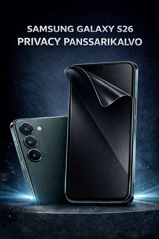 Samsung Galaxy S26 Privacy panssarikalvo – sivulta katselun estävä ja halkeamaton näytönsuoja, Arctic Shield