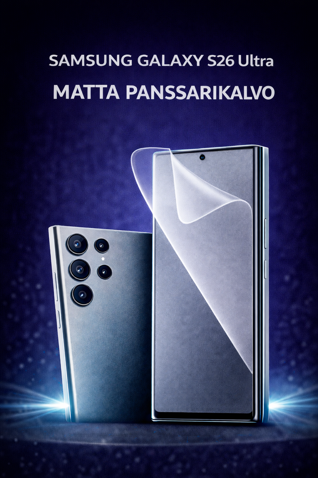 Samsung Galaxy S26 Ultra matta panssarikalvo – maitomainen ja heijastamaton näytönsuoja, Arctic Shield