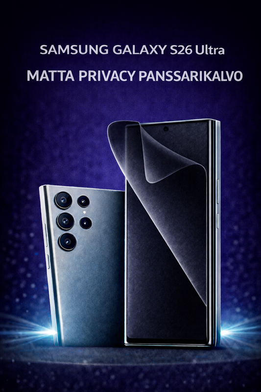 Samsung Galaxy S26 Ultra Matta Privacy panssarikalvo – tumma, maitomainen ja sivulta katselun estävä näytönsuoja, Arctic Shield