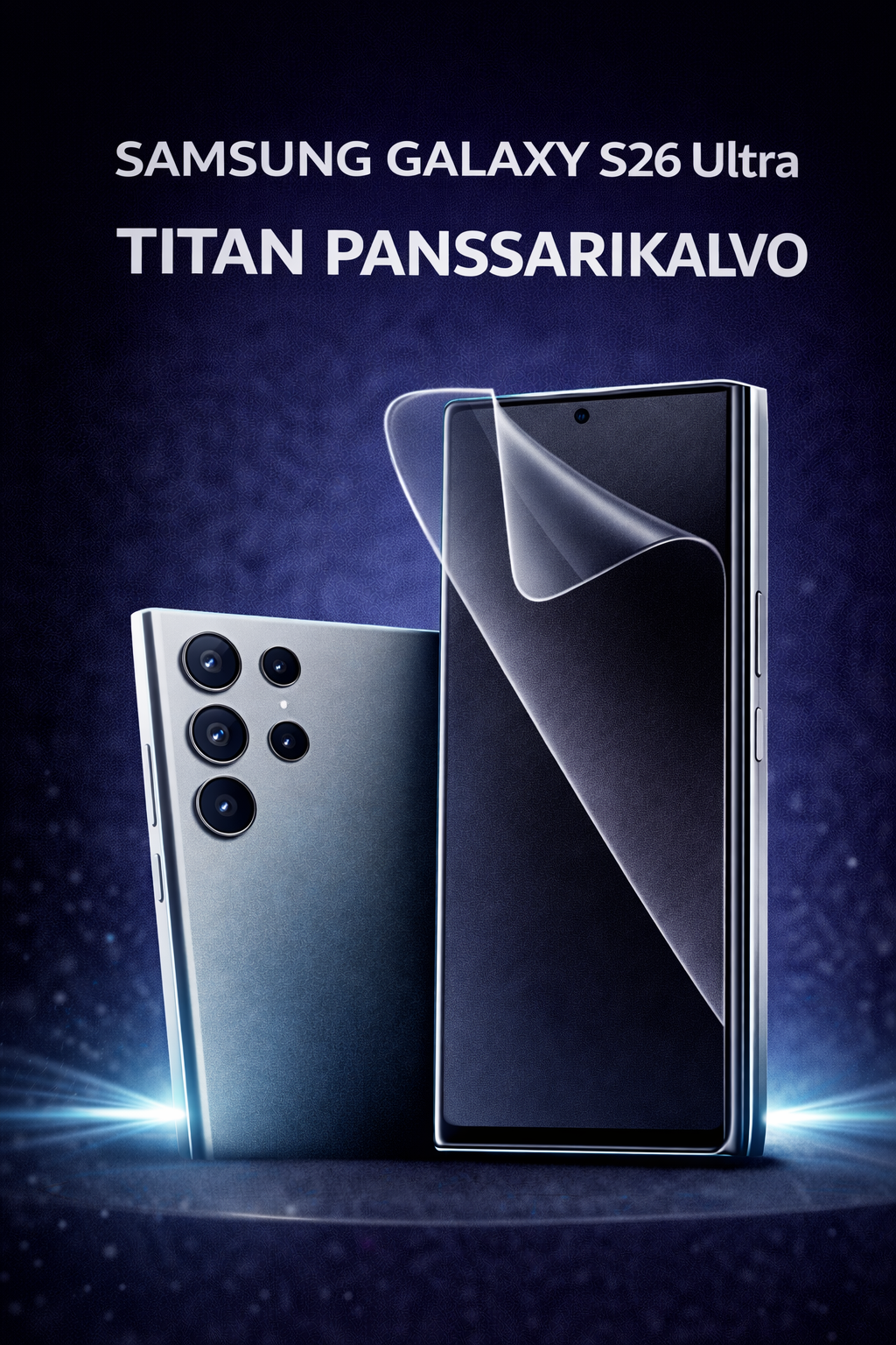 Samsung Galaxy S26 Ultra Titan panssarikalvo – markkinoiden vahvin ja halkeamaton näytönsuoja, Arctic Shield
