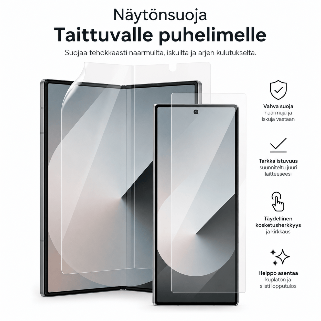 Samsung Galaxy Z Fold8 näytönsuoja ja panssarikalvo sisä- ja ulkonäytölle