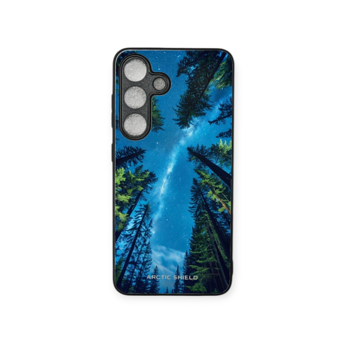 Samsung S25 Edge suojakuori – Metsän tähtitaivas, pohjoinen yö ja suomalainen Arctic Shield -design