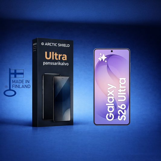 samsung s26 ultra panssarikalvo ultra lasimaisellapinnalla